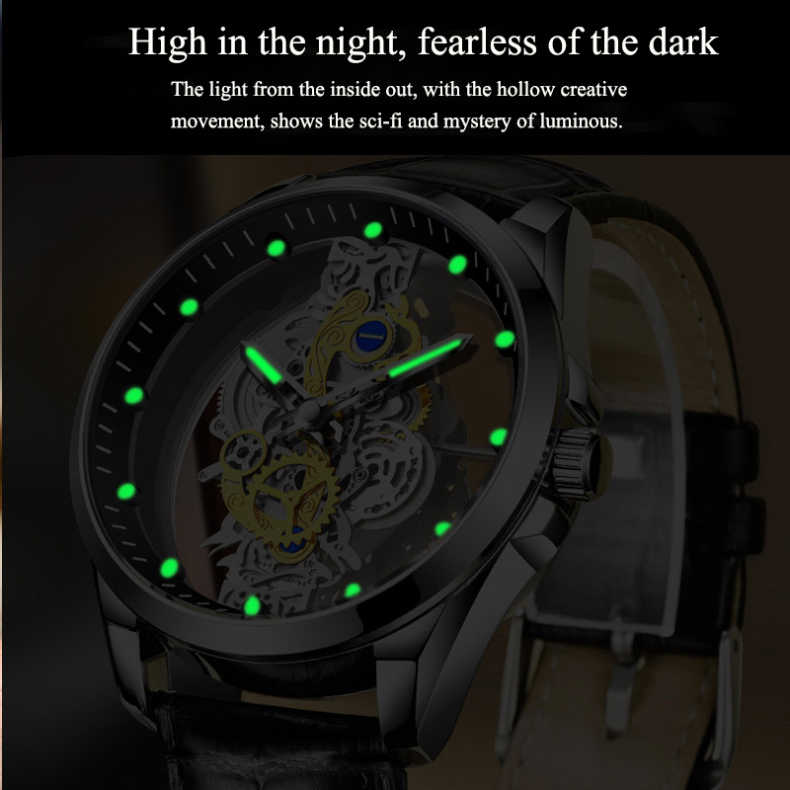 ⌚ LIMITED-TIME 50% OFF! ✨ Double-Sided Skeleton Watch — Stylish, Luminous, Eye-Catching 💎