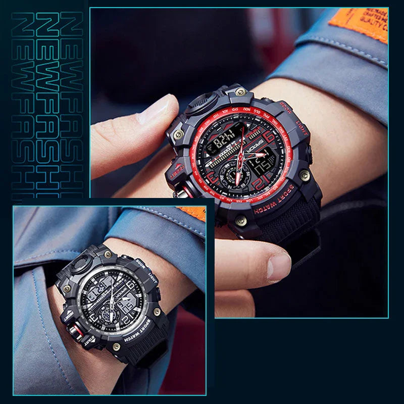 ⌚ 60% OFF NOW! 💦 Men's Multifunctional Waterproof Luminous Watch – 50M, Shockproof & Night Vision 🌃
