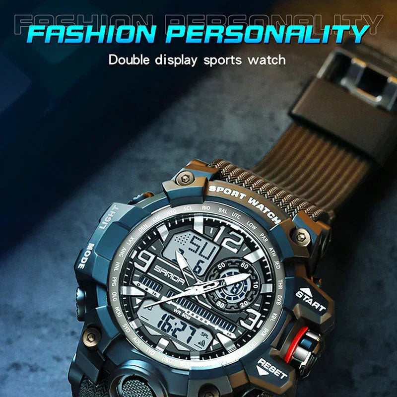 ⌚ 60% OFF NOW! 💦 Men's Multifunctional Waterproof Luminous Watch – 50M, Shockproof & Night Vision 🌃
