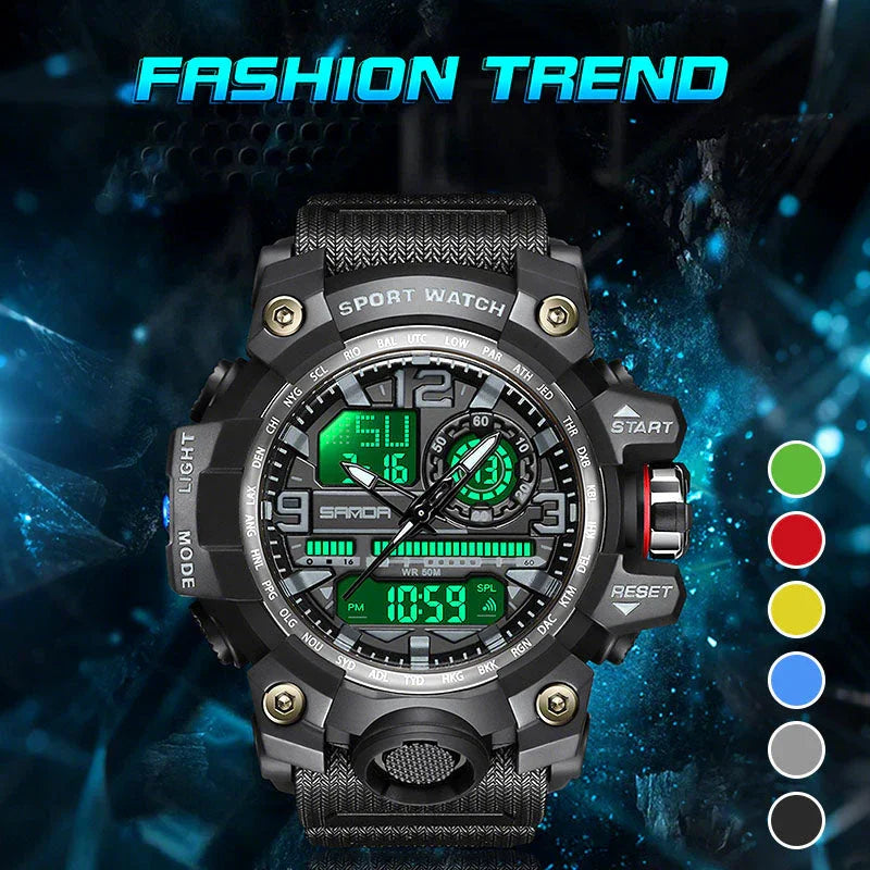 ⌚ 60% OFF NOW! 💦 Men's Multifunctional Waterproof Luminous Watch – 50M, Shockproof & Night Vision 🌃