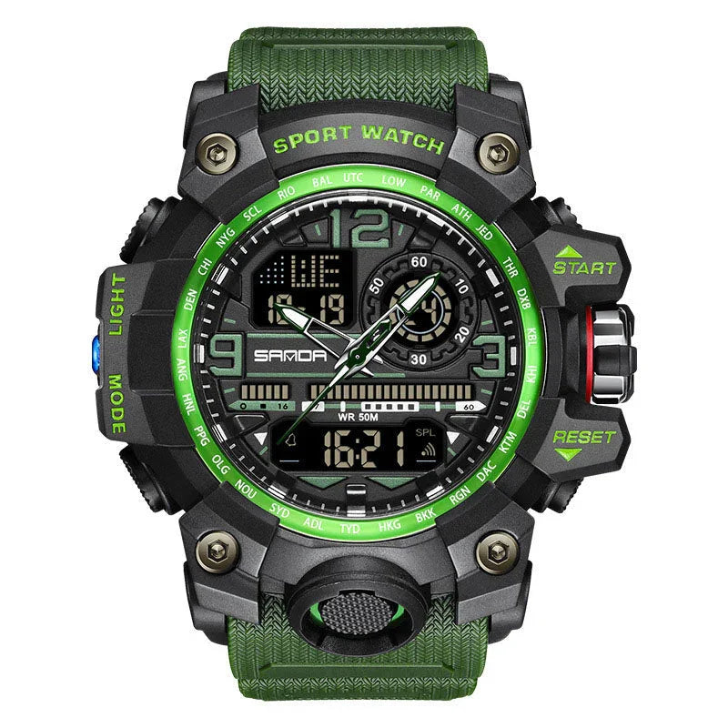 ⌚ 60% OFF NOW! 💦 Men's Multifunctional Waterproof Luminous Watch – 50M, Shockproof & Night Vision 🌃