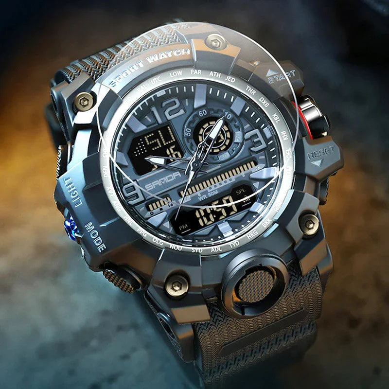 ⌚ 60% OFF NOW! 💦 Men's Multifunctional Waterproof Luminous Watch – 50M, Shockproof & Night Vision 🌃