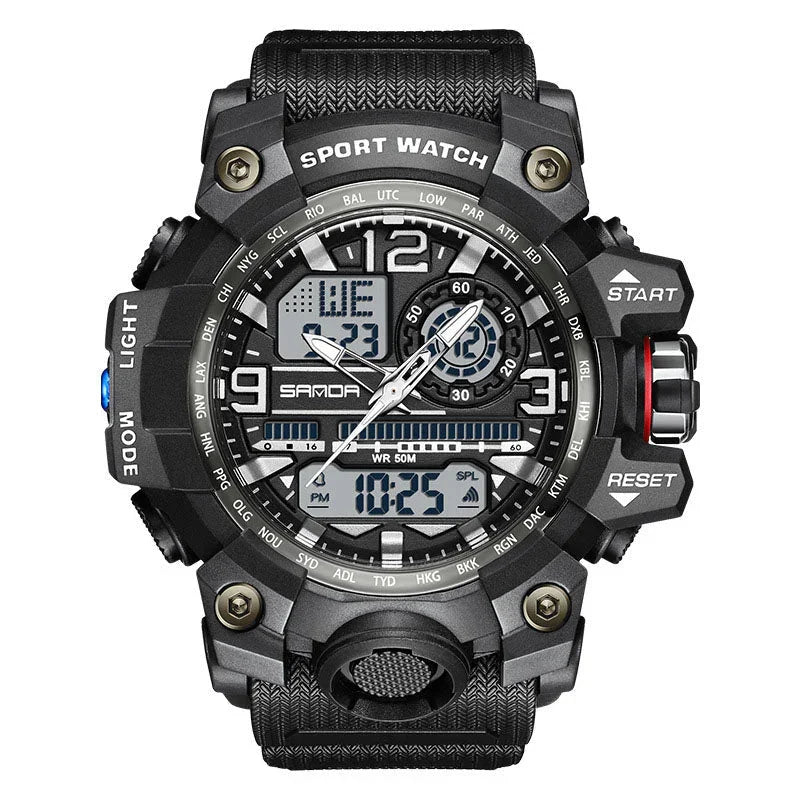 ⌚ 60% OFF NOW! 💦 Men's Multifunctional Waterproof Luminous Watch – 50M, Shockproof & Night Vision 🌃