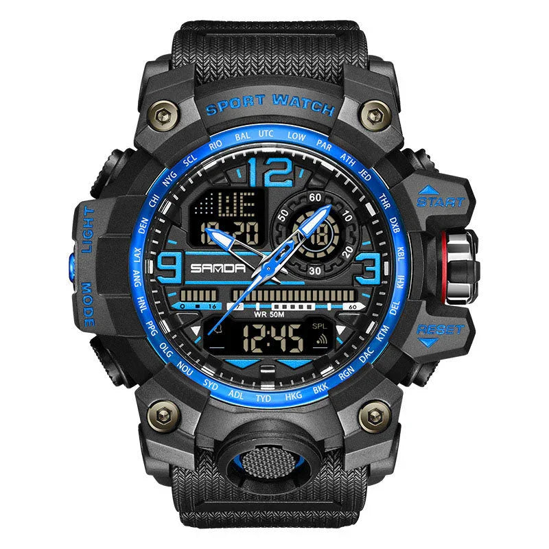 ⌚ 60% OFF NOW! 💦 Men's Multifunctional Waterproof Luminous Watch – 50M, Shockproof & Night Vision 🌃