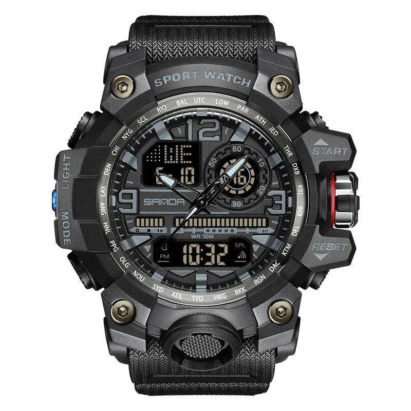 ⌚ 60% OFF NOW! 💦 Men's Multifunctional Waterproof Luminous Watch – 50M, Shockproof & Night Vision 🌃