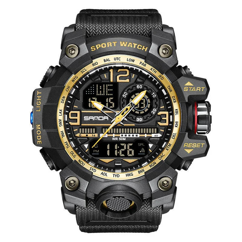 ⌚ 60% OFF NOW! 💦 Men's Multifunctional Waterproof Luminous Watch – 50M, Shockproof & Night Vision 🌃