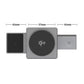Qi2 wireless charging pad with measurements, modern electronic accessory at clarioy
