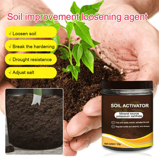 Soil activator potassium xanthate supplement for plants, improves soil, drought resistance