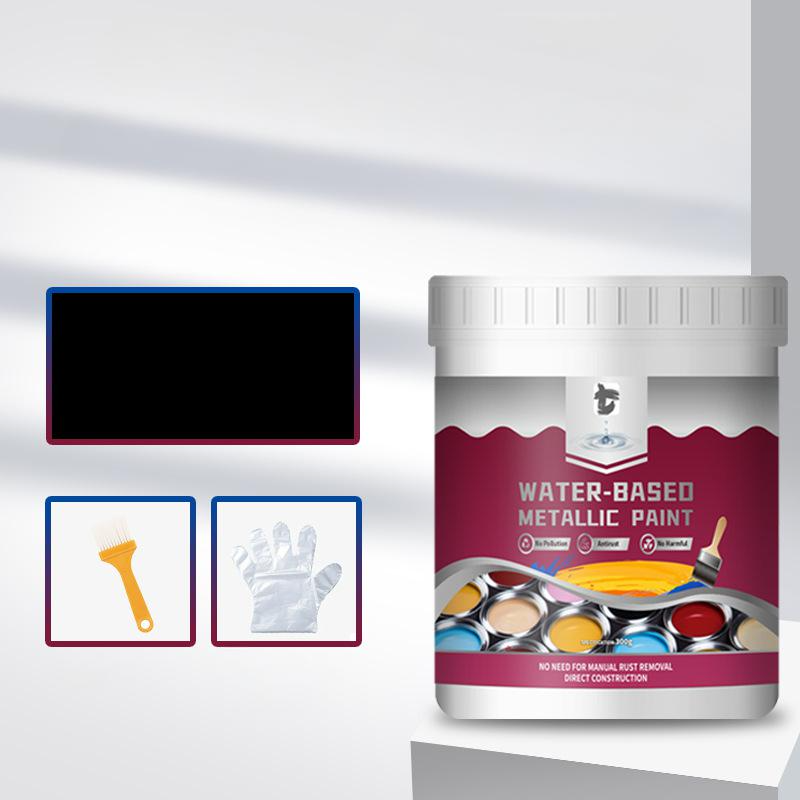 ⏳Time-Limited Special⏰Rust Converter Metallic Paint – One coat stops rust, no sanding, no fumes. Dries to a sleek metal finish. Perfect for garden tools & gates. 🔨🛡️