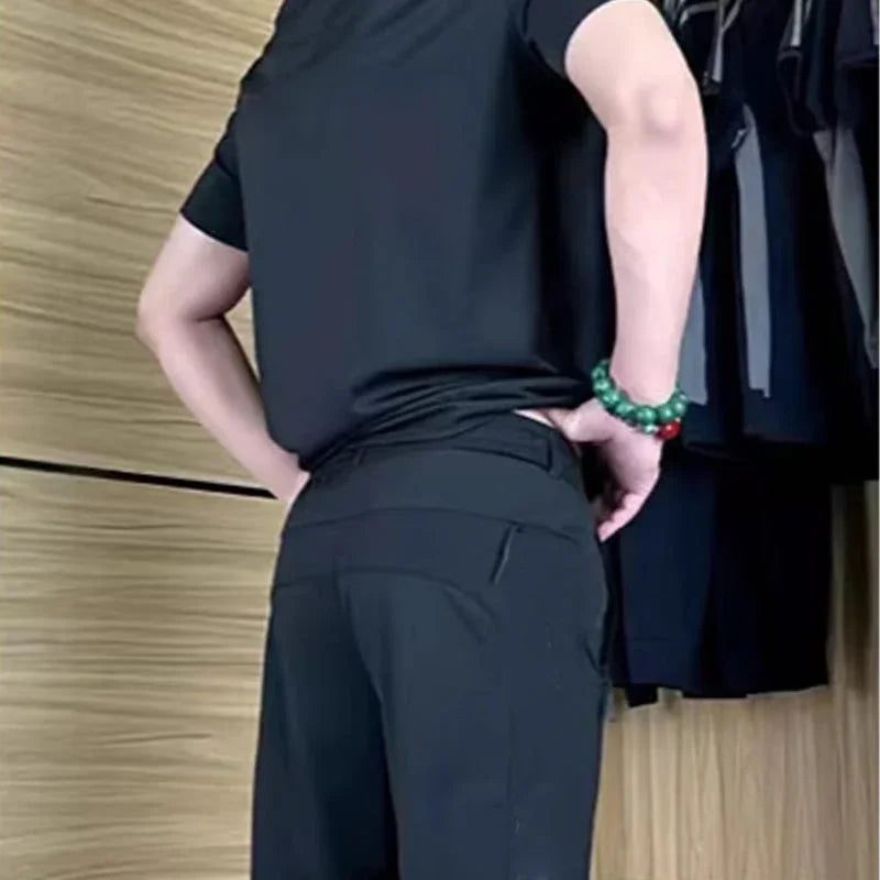 ⏰🔥LIMITED TIME 50% OFF!🔥50K+ SOLD!Men's Casual Ice Silk Stretch Sports Suit✨