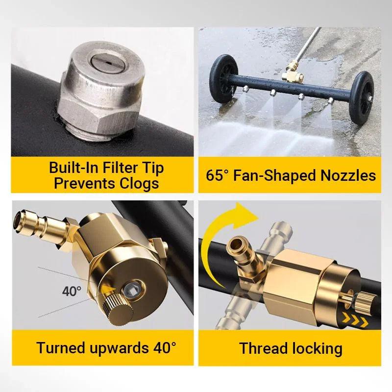💎 50% OFF! 💎 Versatile Pressure Undercarriage Cleaner Nozzle – Dual-Mode Jet, Long Hose & Paint-Safe Design 🚗💦