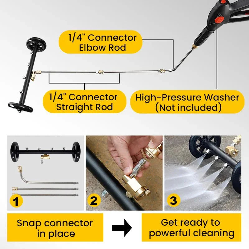 💎 50% OFF! 💎 Versatile Pressure Undercarriage Cleaner Nozzle – Dual-Mode Jet, Long Hose & Paint-Safe Design 🚗💦