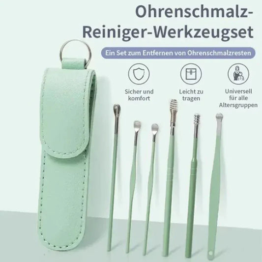 📢Portable 6-piece stainless steel ear piercing kit - Spiral ear tool✨