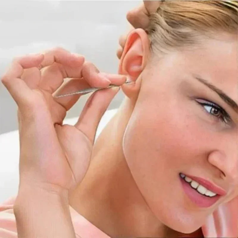 📢Portable 6-piece stainless steel ear piercing kit - Spiral ear tool✨