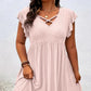 ⏰🔥LIMITED TIME 50% OFF! 👗 Women’s V-Neck Ruffle Trim Dress – Flattering Fit, Soft Fabric & Perfect for Any Event ✨🌸