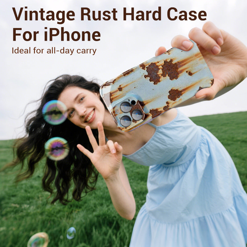 🔥2025 Hot Sale 🔩Vintage Rust Hard Case For iPhone