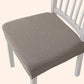Textured beige chair seat cover on white wooden chair, homeware from clarioy