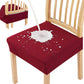 Waterproof red chair cover protecting wooden chair from spills, homeware accessory by clarioy