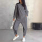 🥳2026 HOT SALE💞50K+ SOLD!✨Women Long-Sleeve Irregular Hem Sweatshirts & Pants Set