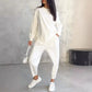 🥳2026 HOT SALE💞50K+ SOLD!✨Women Long-Sleeve Irregular Hem Sweatshirts & Pants Set