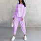 🥳2026 HOT SALE💞50K+ SOLD!✨Women Long-Sleeve Irregular Hem Sweatshirts & Pants Set