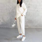 🥳2026 HOT SALE💞50K+ SOLD!✨Women Long-Sleeve Irregular Hem Sweatshirts & Pants Set