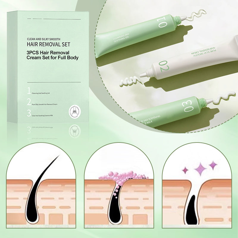 🥳2026 HOT SALE🥳💞50K+ SOLD!💥👵🌸 50% OFF!3-in-1 Cleansing, Exfoliating, and Hair Removal Set