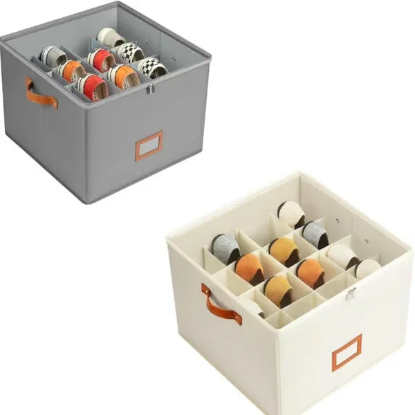 📢📢50% OFF !!!⏰ Fabric Shoe Organizer Storage Box👟– Foldable Design, Large Capacity, Dustproof & Breathable, Space-Saving for Closet & Bedroom 🧺