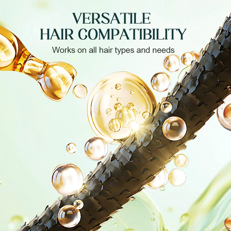 Hair strand with oil serum drops, highlighting versatile hair compatibility, clarioy auto tool store
