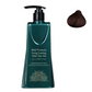Green bottle labeled 'Mild Formula Long Lasting Hair Dye Set' with dark brown hair sample