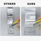 Comparison of two aluminum repair tapes cut with utility knives, highlighting clarioy premium homeware quality.