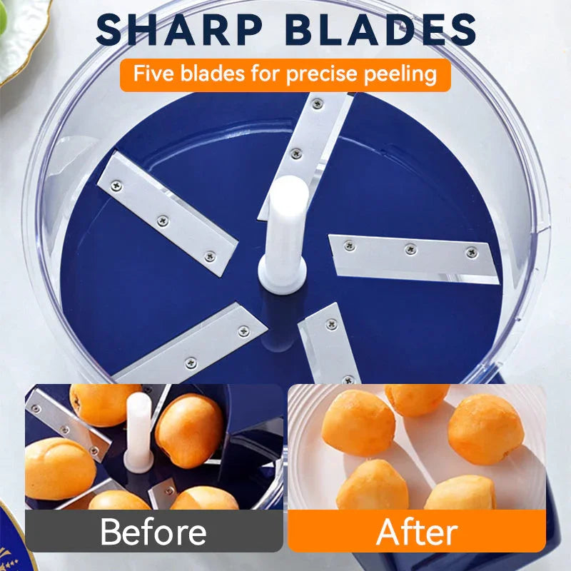 ⏳Limited-time 50% off⏰Transparent Electric Fruit and Vegetable Peeler🍇🧄