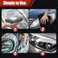 Easy headlight restoration steps with cleaning cloth on car headlights, auto care by clarioy