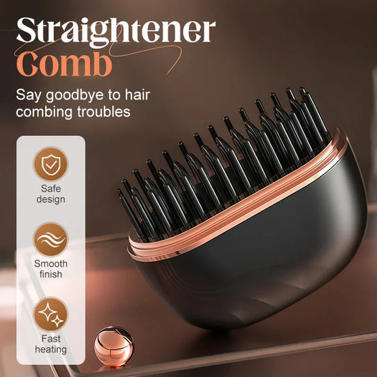 Clarioy straightener comb with safe design, smooth finish, and fast heating features.