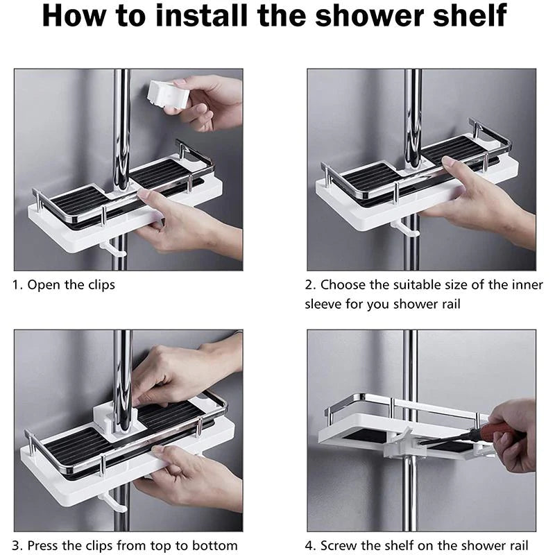 🔥HOT SALE 50% OFF🔥Bathroom Pole Shower Storage Rack Holder
