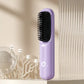 Purple electric hair straightening brush on modern homeware display, Clarioy electronics