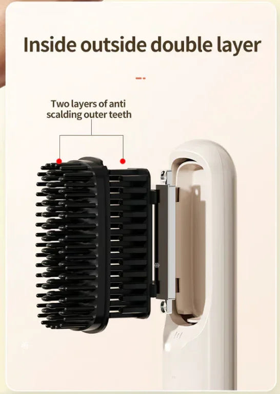 Double layer anti-scalding brush head for Clarioy premium auto tool, close-up view.