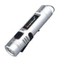 Silver digital tire pressure gauge tool with LED light and belt clip, clarioy auto accessory