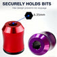 Clarioy hex bit holder in red and purple, 6.35mm size, anti-slip auto tool accessory