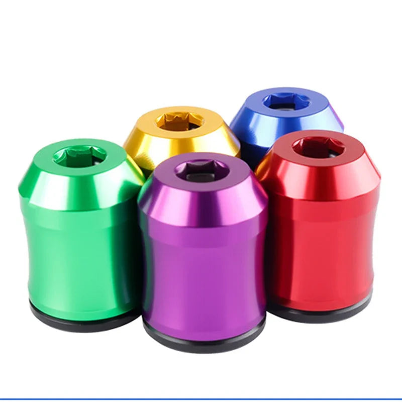Set of five colorful aluminum lug nut covers for cars, auto tool accessories from clarioy