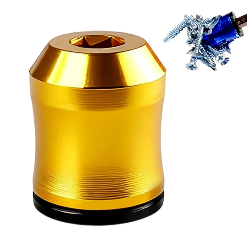 Gold magnetic automotive tool holder with screws, premium auto tool from clarioy