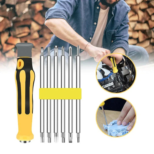 Clarioy precision screwdriver set with yellow handle for electronics and home tool repairs