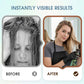 Before and after hair care results, featuring a woman with messy hair and then smooth, styled hair, promoting clarioy beauty tools.