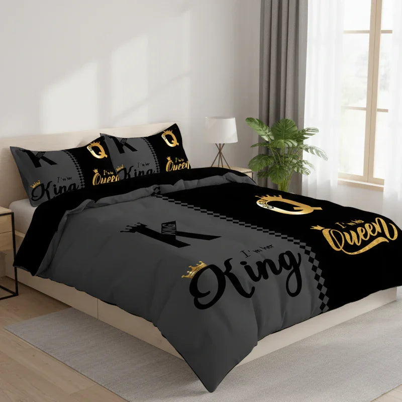 👑 50% OFF NOW! 🛏️ King & Queen Duvor Cover Set – 3-Piece Luxury, Soft Brushed Fabric & Easy Care 🏰✨