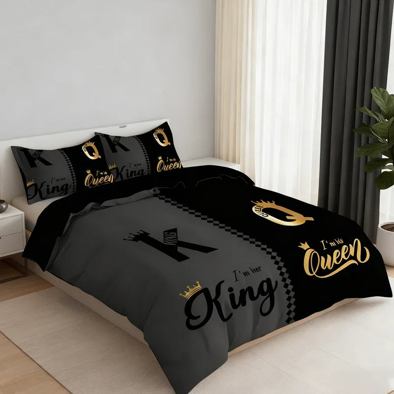 👑 50% OFF NOW! 🛏️ King & Queen Duvor Cover Set – 3-Piece Luxury, Soft Brushed Fabric & Easy Care 🏰✨