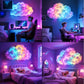 Colorful LED cloud wall light decor in modern bedrooms and gaming setup, clarioy homeware
