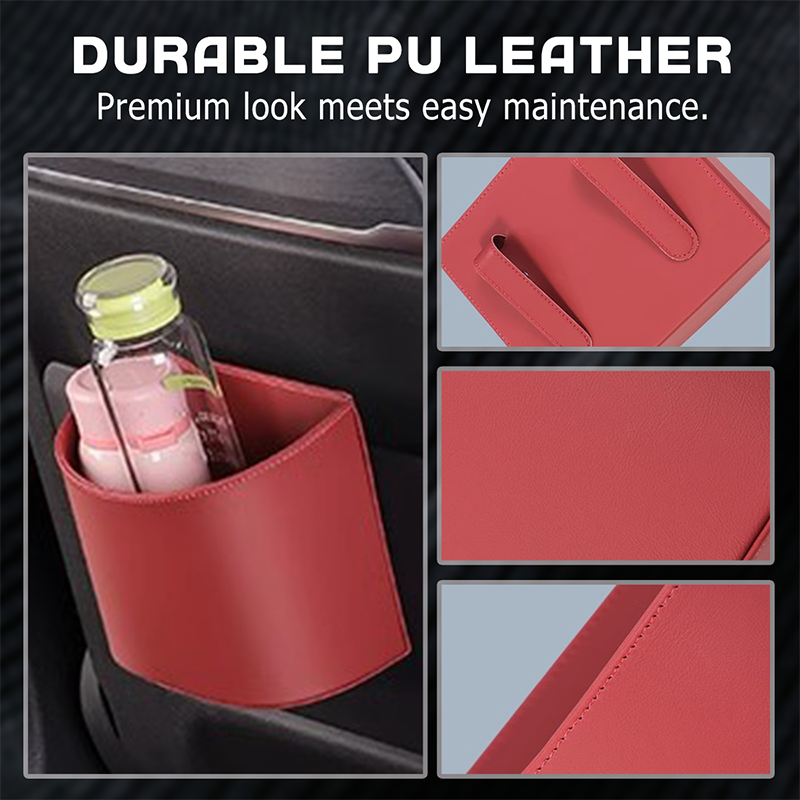 🥳2026 HOT SALE🥳💞50K+ SOLD!🚗🧺 45% OFF! Leather Car Door Cup Holder – Wide‑mouth opening, easy reach for drinks & phone. Clip‑on secure fit. PU leather, tough & stylish. 🛡️✨