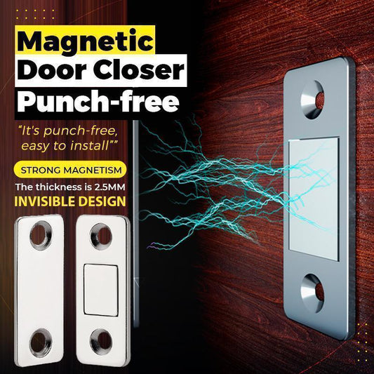Magnetic punch-free door closer with strong magnetism and invisible design from clarioy.