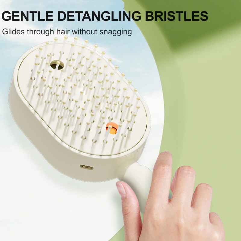 📢📢56 %  OFF💆 ✨ 3-in-1 Electric Spray & Massage Hair Brush