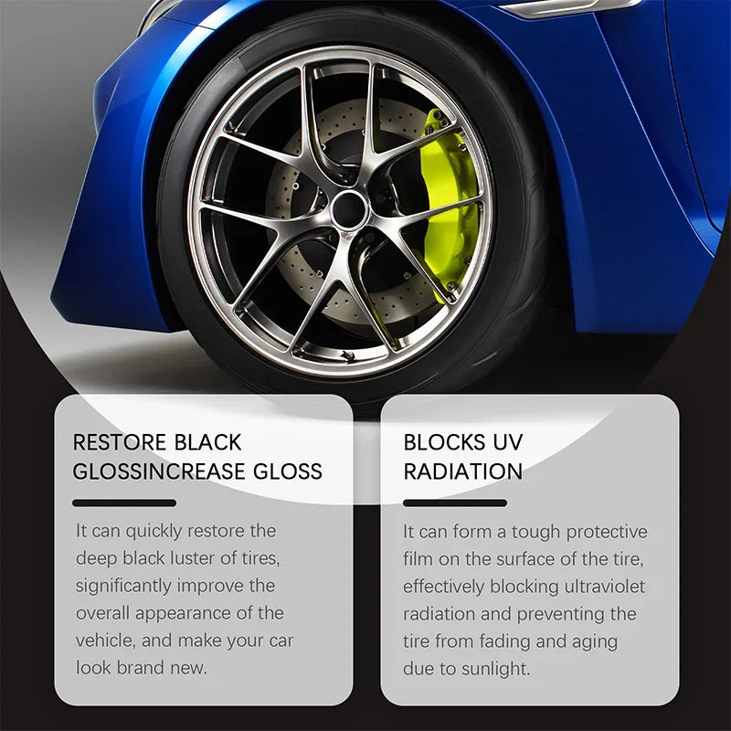 🚗 BUY 2 GET 1 FREE! ✨ Tire Wax – Restores Black Gloss, Blocks UV, Repels Dirt & Easy Quick Application for Long-Lasting Shine 🛞